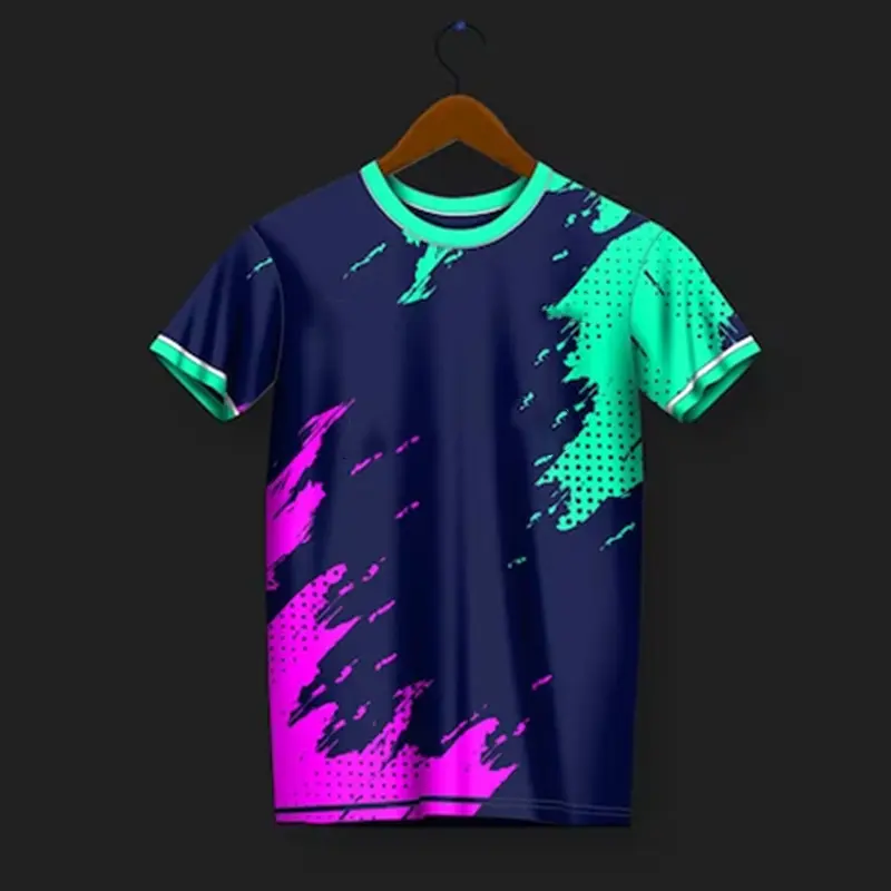 Street Graffiti Style Full Print Run T Shirt Unisex Sport Breathable Short Sleeve T-shirt Badminton Football Fashion Trend Tee