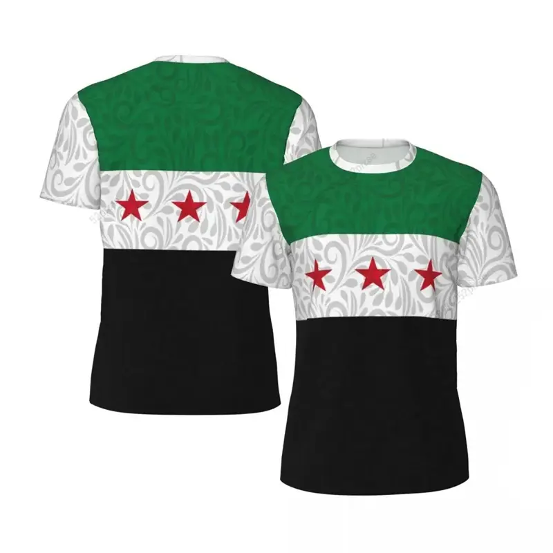 2025 Summer New Syria Football T-shirt For Men Women Syria Flag Badge Short Sleeve T Shirts Sport Loose Quick Dry Sport Tees