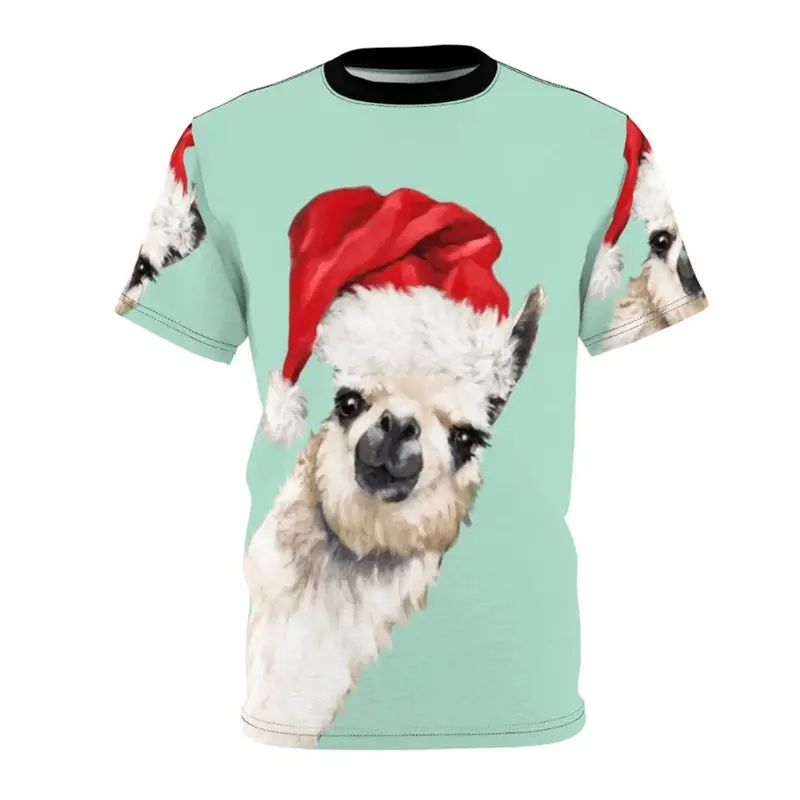 Graffiti Alpacas Cool T-shirt For Men's Clothing Fun Print Animal Oversized T Shirt Kid Outdoor Sport Casual Trend New Llama Tee