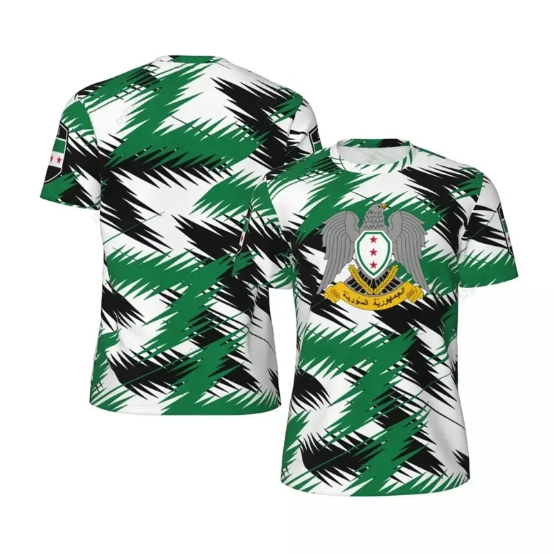 2025 Summer New Syria Football T-shirt For Men Women Syria Flag Badge Short Sleeve T Shirts Sport Loose Quick Dry Sport Tees