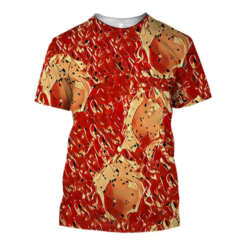 Fashion 3D Printing Tomato T-shirt For Men Round Neck Short Sleeves Comfortable Vegetable Pattern T Shirt Summer New Street Tees