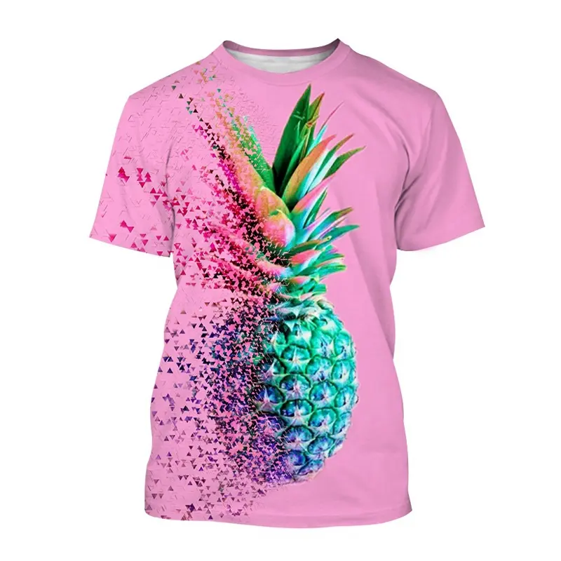 3d Printed Pineapple T-shirt For Men Women Kid Fruit Summer Fashion Short Sleeves Tee Shirts Street Casual Round Neck T Shirts