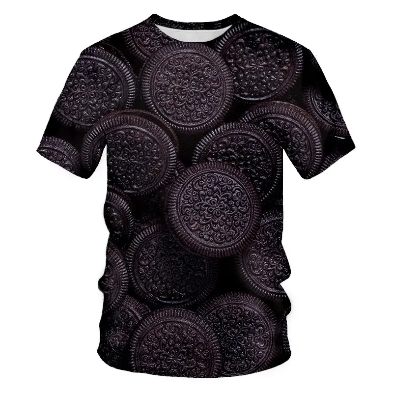 Gourmet French Fries Print 3D T-shirt Bright Color Cute Men T Shirt O-neck Short Sleeve Fashion Leisure Comfortable Tee Shirts