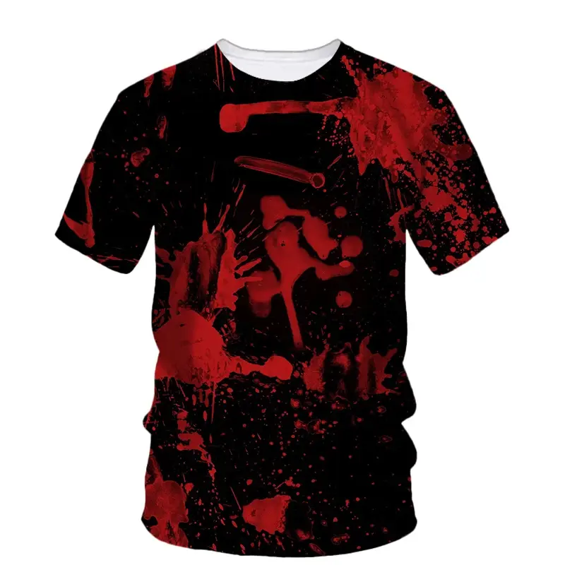 Art Graffiti T Shirts Men's Clothes Harajuku Street O Neck T-shirt 3D Printed Graphics Personality Fashion Oversized Tees Top
