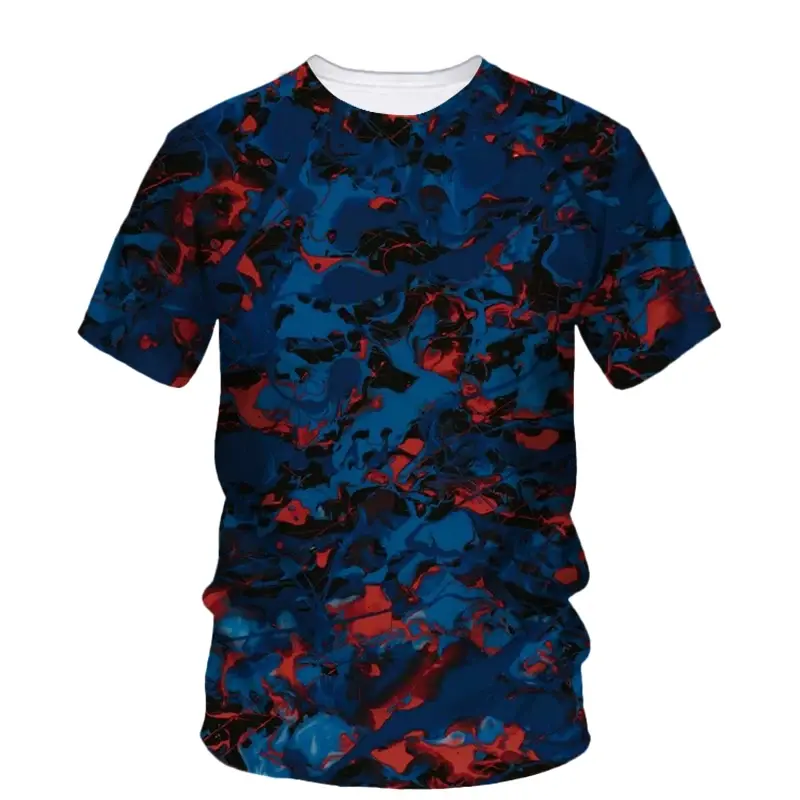 Art Graffiti T Shirts Men's Clothes Harajuku Street O Neck T-shirt 3D Printed Graphics Personality Fashion Oversized Tees Top
