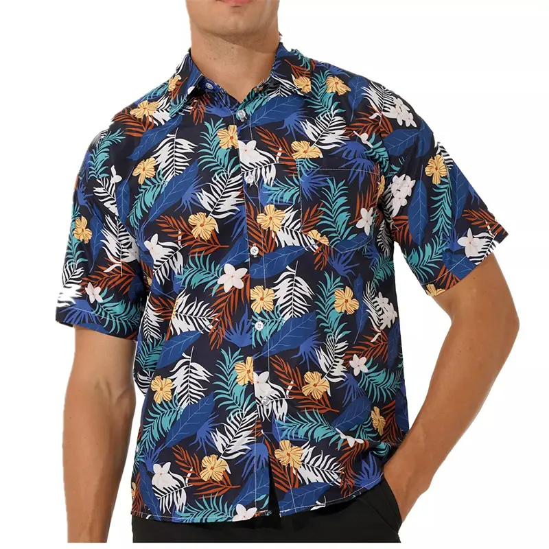 Hawaiian Vacation Shirt For Men's Clothing Sea Beach Casual Short Sleeves Shirts Outdoor Daily Comfortable Loose Street Blouse