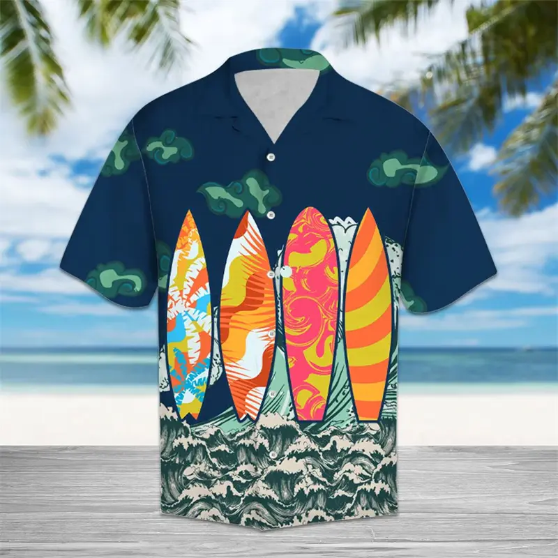 Basketball Print Men's Shirt Summer Outdoor Sport Casual Lapel Button Hawaii Shirt Loose Breathable Beach Funny Summer Blouse