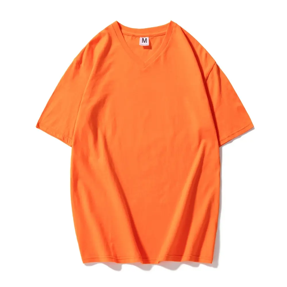 KB Brand New Cotton Men's T-shirt Short-sleeve Man T shirt Short Sleeve Pure Color Men V-Neck T-shirts For Male Tops