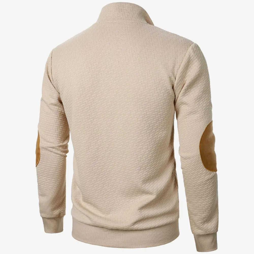 Autumn Winter Men's Jacquard Sweatshirts Long Sleeve Hoodie Casual Pullovers Color Blocking Sweatshirt Coat Streetwear