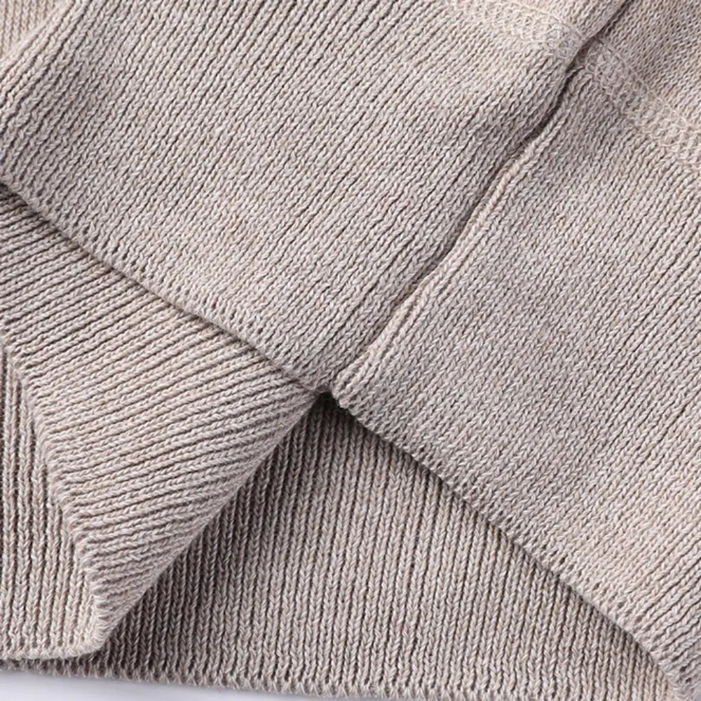 Men's Knitted Pullover Bottoming Shirt Autumn Winter Fleece Solid Color Slim Pullovers Warm Sweaters Men Clothing