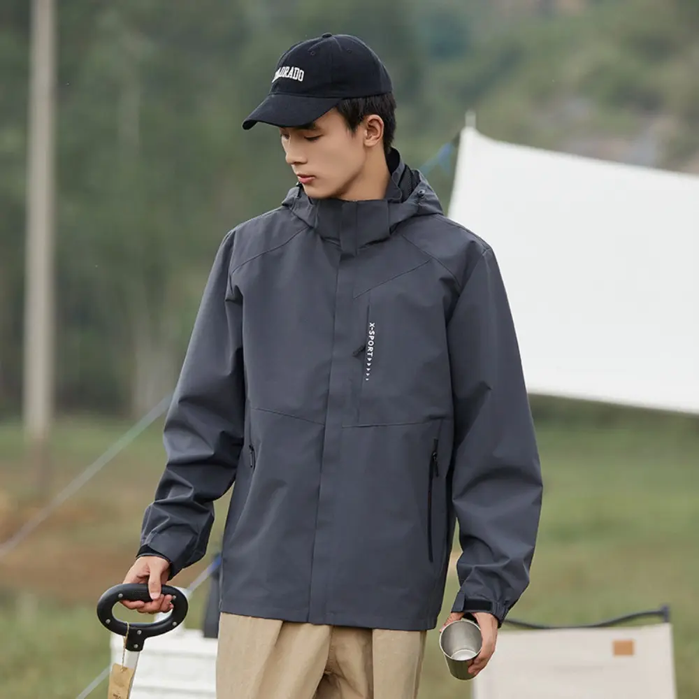 Spring Autumn Casual Jacket Men Women Outdoor Puffer Jacket Waterproof Windproof Hooded Windbreaker Coats