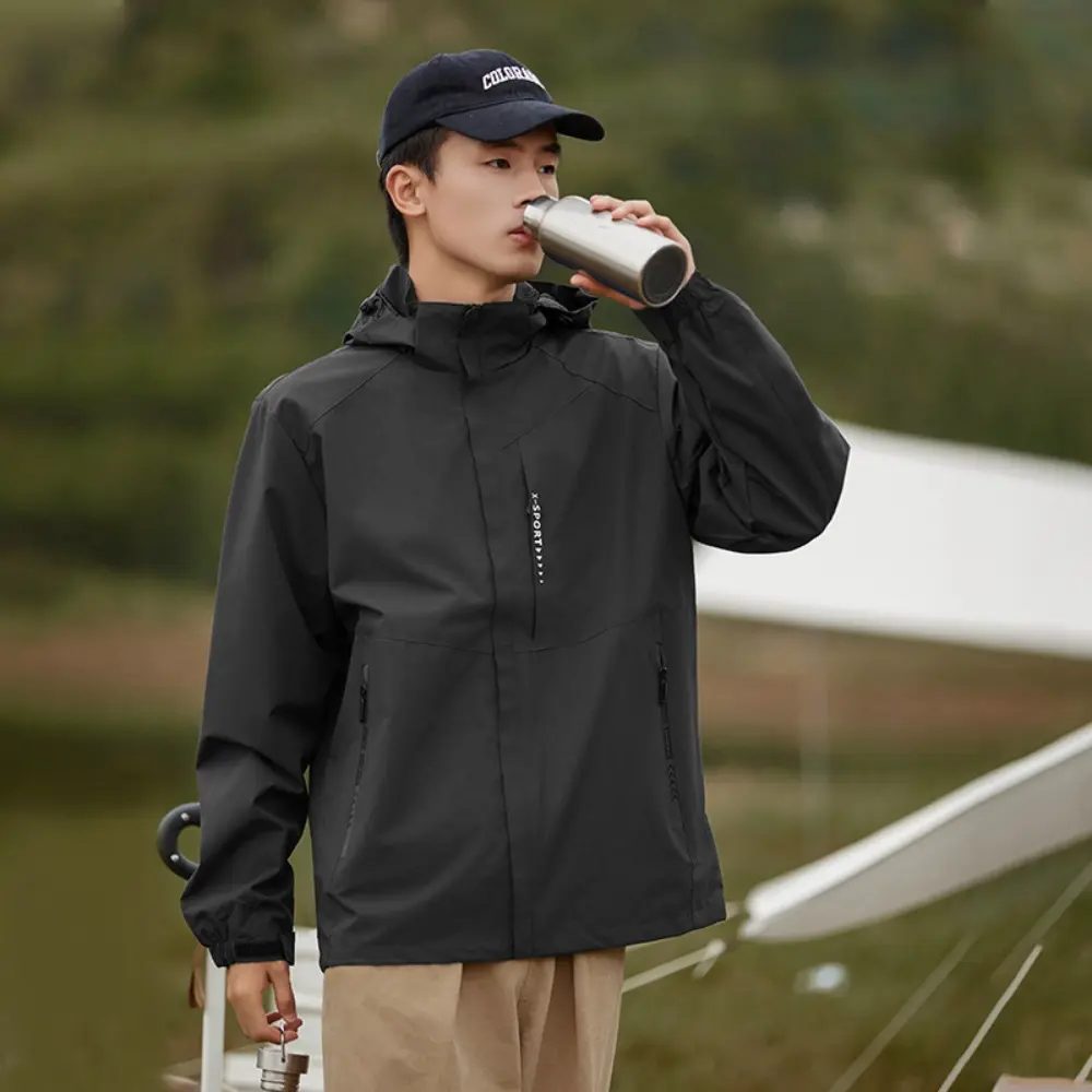 Spring Autumn Casual Jacket Men Women Outdoor Puffer Jacket Waterproof Windproof Hooded Windbreaker Coats