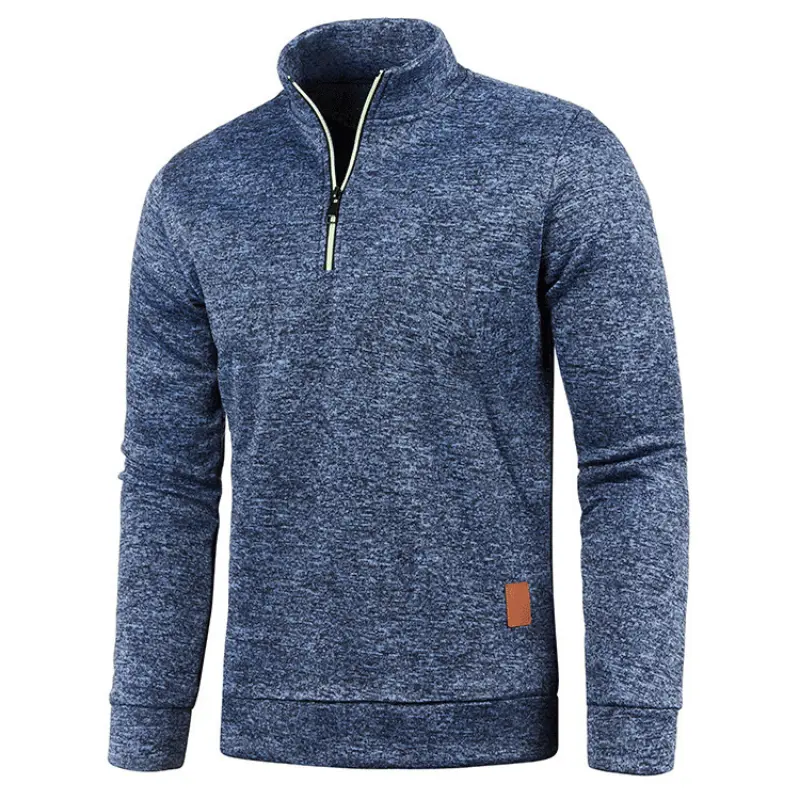 Spring Men's Thicker Sweatshirts Half Zipper Pullover for Male Hoody Man Sweatshir Autumn Solid Color Turtleneck Sweaters