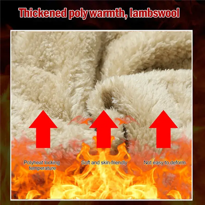 Winter Sweatwear Men Plush Thick Sport Sweatpant Lambswool Thermal Trousers Casual Pants Waterproof Windproof Warm Cotton Pants