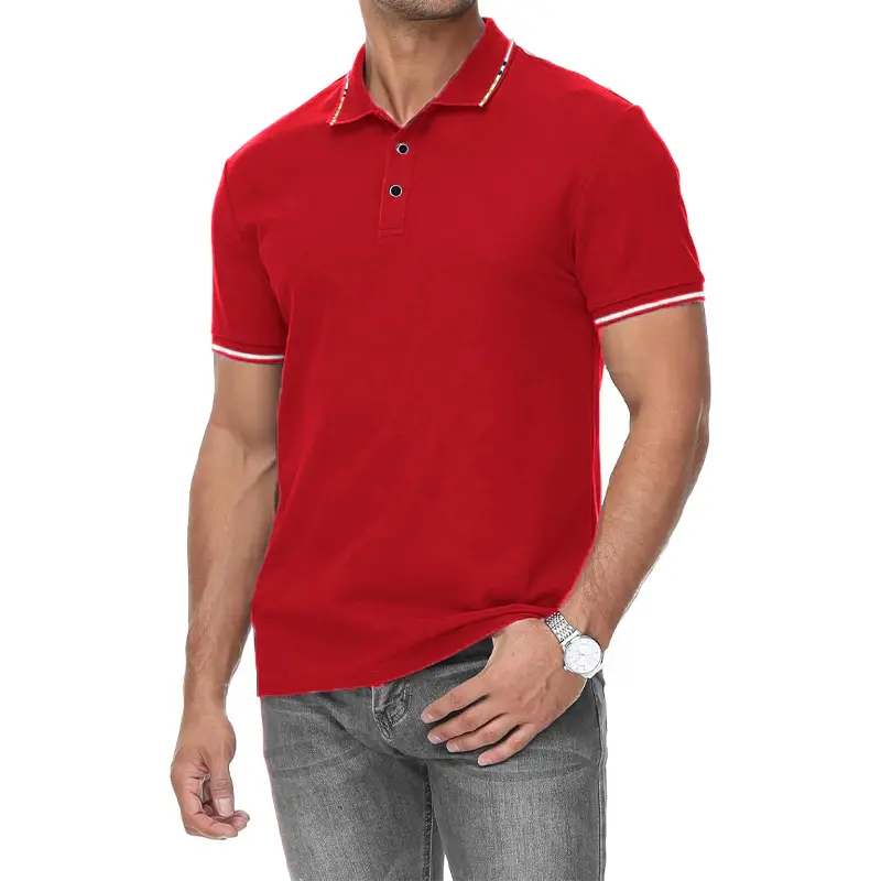 Summer Men's Short Sleeve Polo Shirt Male Shirts Contrast Oversized T Shirt Breathable Lightweight Streetwear Casual Tops