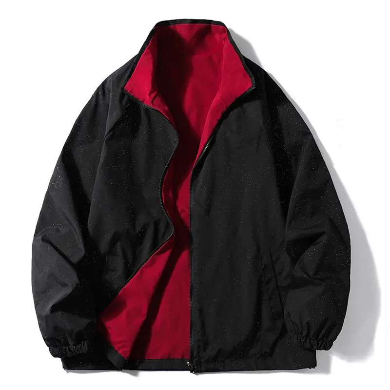 Men's Sports Shell Jacket Lightweight Windbreaker Outdoor Recreation Coat Casual Reversible Collar Streetwear Zipper Tops