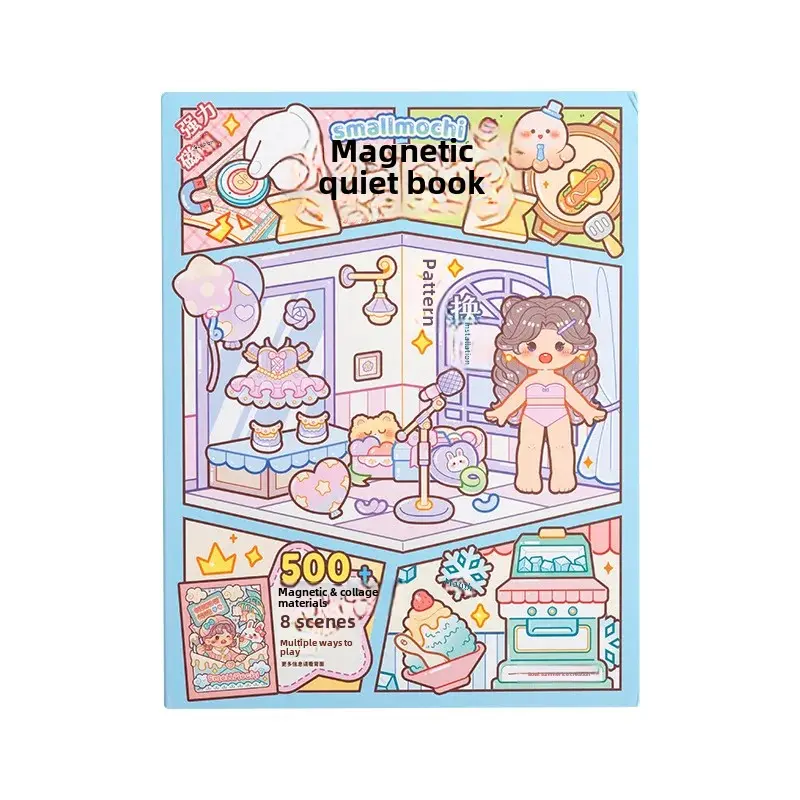 DIY Quiet Bookmark Stickers 3D Scene Handmade Craft Magnetic Lazy Sunday Decorative Stickers Office Supplies Educational Tools