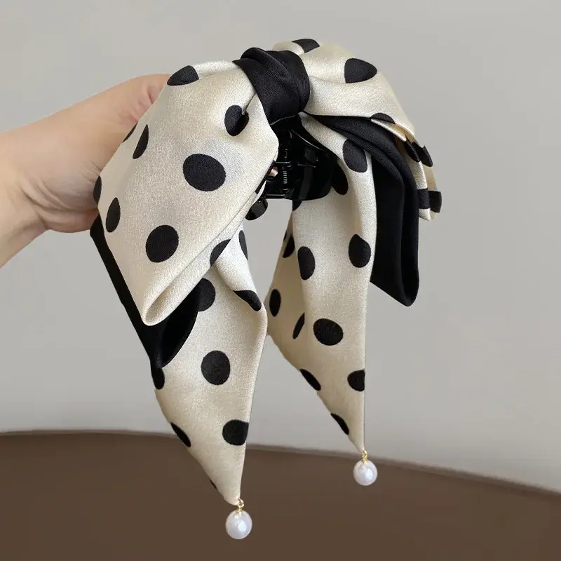 New Rose Date Polka Dot Shark Fin Tail Clip Butterfly Knot Hair Clip Rabbit Ear Hair Accessories Professional Salon Fixed Hair C