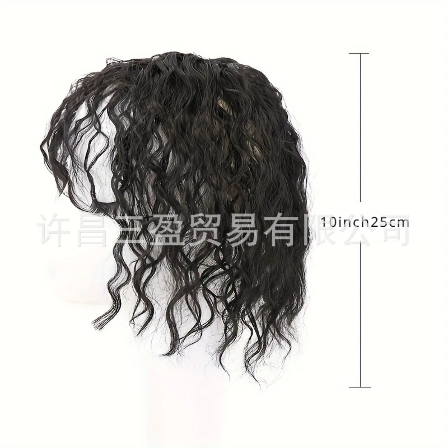 Corn Silks Synthetic Hair Piece Side Bangs Volume Boosting Top Piece One-Piece Hair Extension Asian Fiber Comb-In Hair
