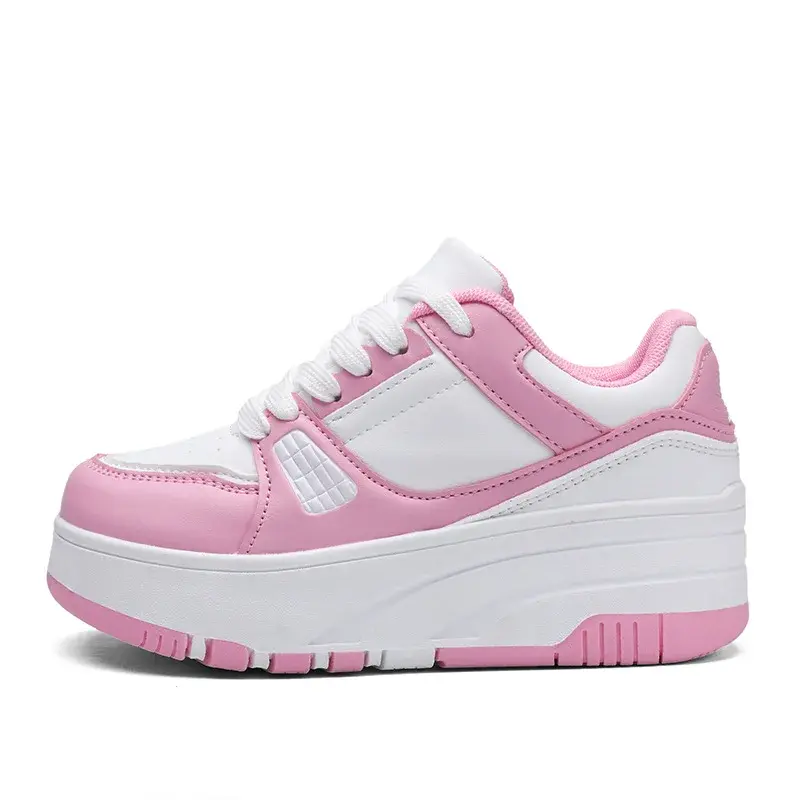 Ultra-Light Four-Wheel Skating Shoes for Students And Children Removable Unisex Wheelled Walking Shoes Sports And Entertainment
