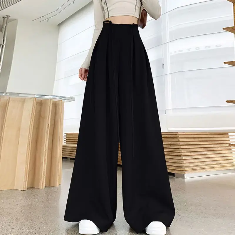 Women's High Waist Drapey Wide Leg Suit Pants Spring Autumn Hot Sale Of The Season New Design Loose Casual Floor Length Skirt Pa