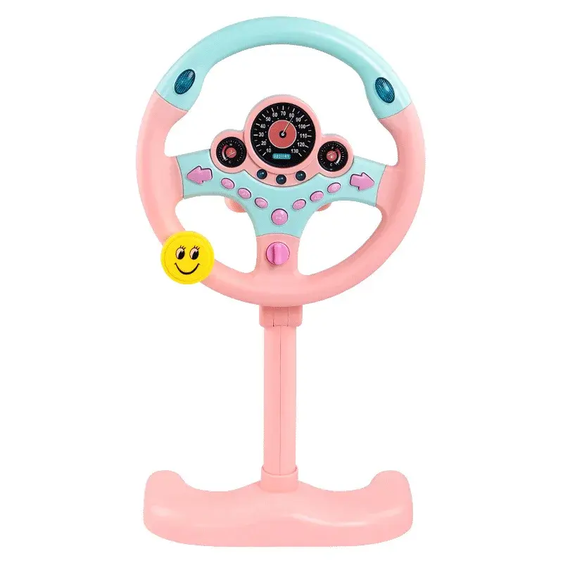 Multi-Functional Early Education Simulation Car Steering Wheel Electric Light Sound Driving Toy For Children Wholesale