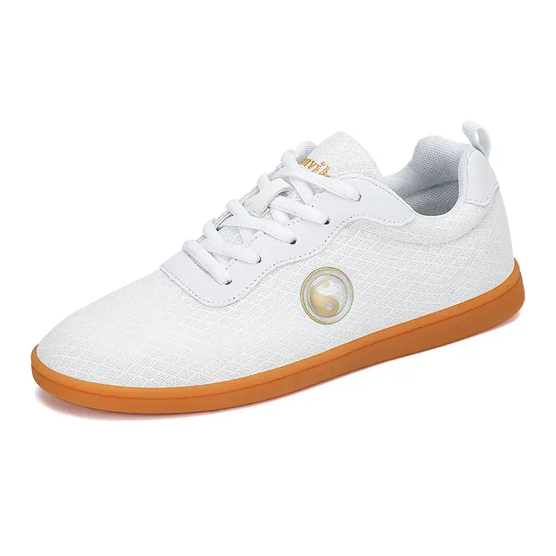 Tai Chi Shoes Men's Spring Summer Thickened Tendon Sole Mesh Breathable Tai Chi Kung Fu Practice Sports Performance Shoes