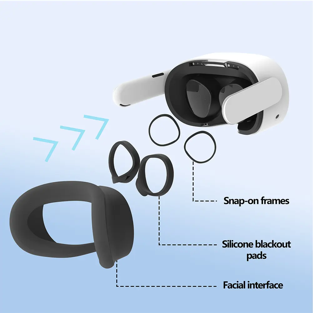 Lens Protection Kit Anti-Scratch VR Glasses Frame Spacer VR Lenses Frame Spacer for Meta Quest 3 Accessories