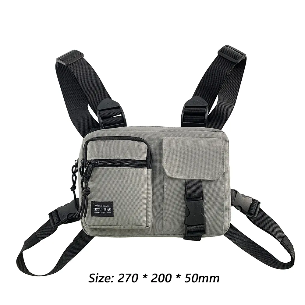 Fashion Hip Hop Chest Bag Functional Unisex Oxford Cloth Large Capacity Rig Bags for Women Man Shopping Traveling Utility Pack