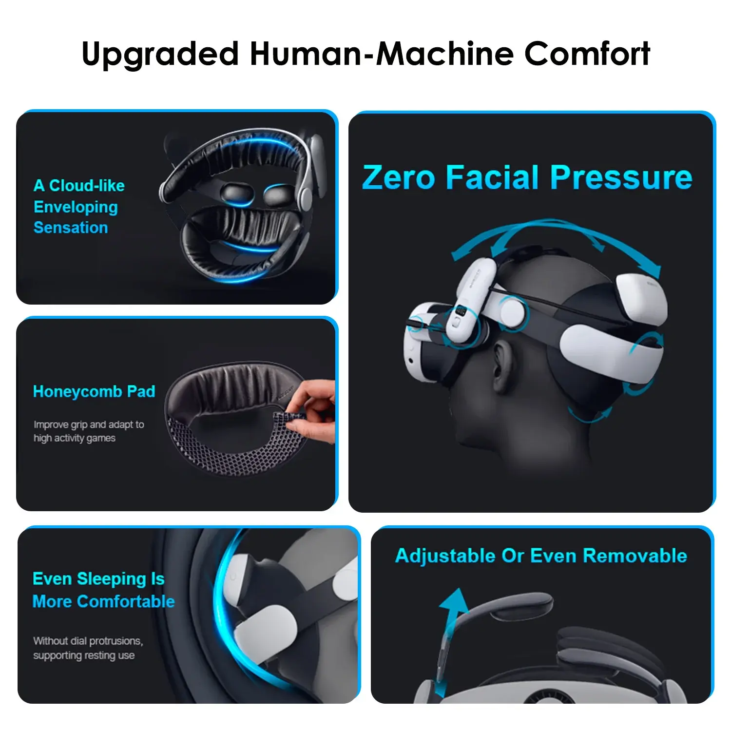 S3 Pro Super Strap VR Accessories Compatible with Meta Quest 3S Head Air Conditioning 10000mAh Hot-swappable Battery Pack