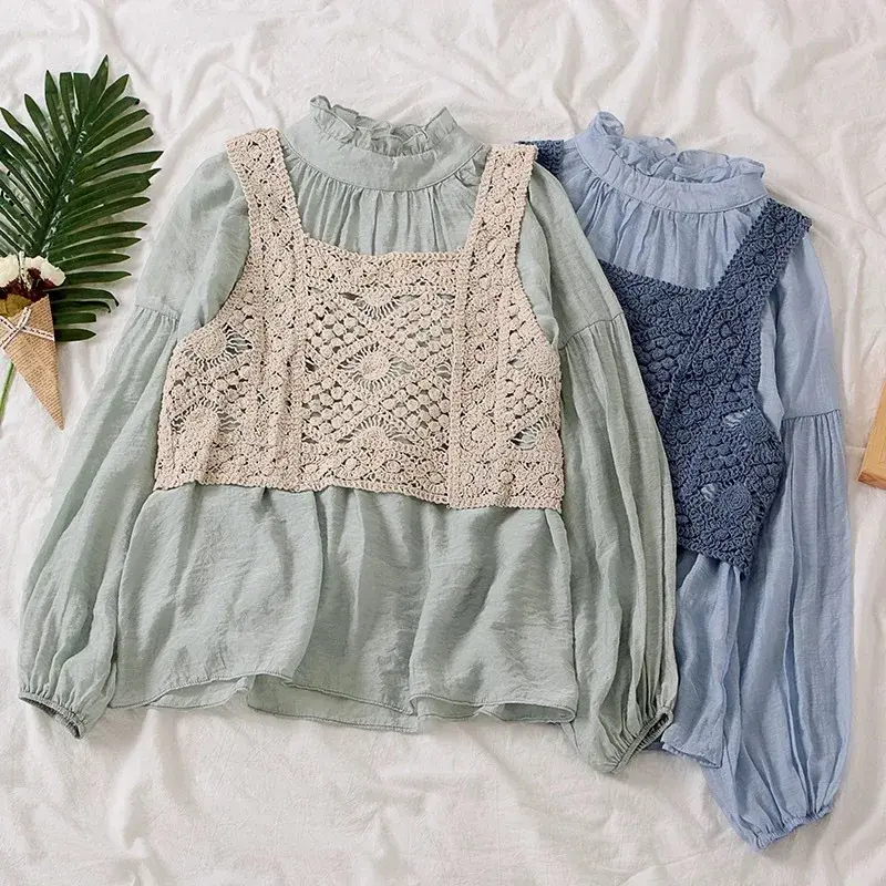 Women Vintage Crochet Camisole Bohemian Hollow Out Geometry Floral Knitted Vest Slim Sleeveless Crop Top Beachwear