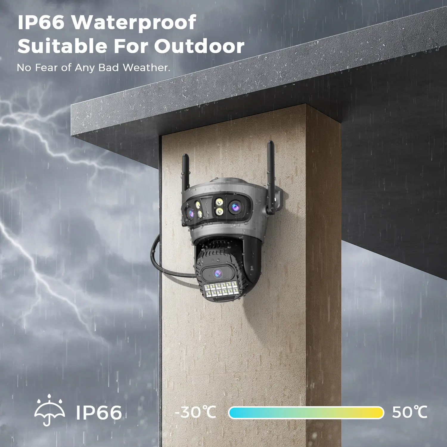 O-Kam pro 15MP Wifi Outdoor Camera Auto Tracking Multi Screens 5X Digital Zoom PTZ Security CCTV Surveillance