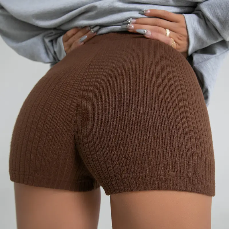 HELIAR Women High Waist A-line Shorts Thin Knit Sports Shorts For Women Casual Running Slim Bodycon Trousers 2025 Spring Summer