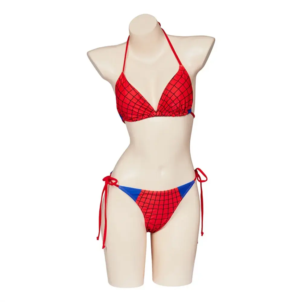 Sexy Bikini Spider Superhero Cosplay Costumes Swimwear Set For Female Halloween Carnival Suit
