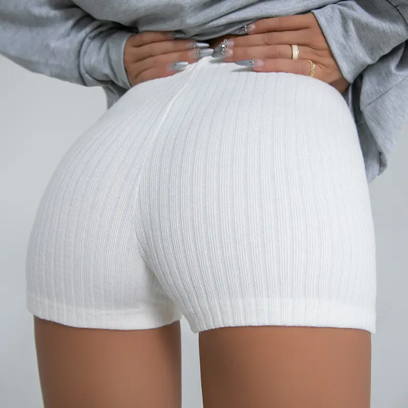HELIAR Women High Waist A-line Shorts Thin Knit Sports Shorts For Women Casual Running Slim Bodycon Trousers 2025 Spring Summer