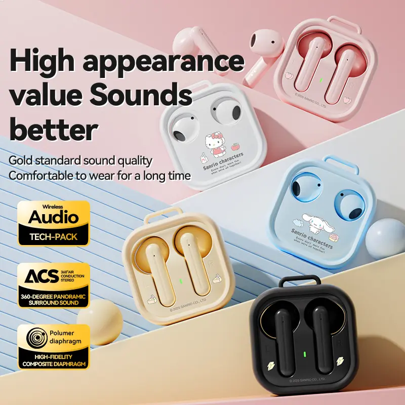 True wireless headphones H19 with high-definition sound quality, digital display, cute and super long battery life headphones.