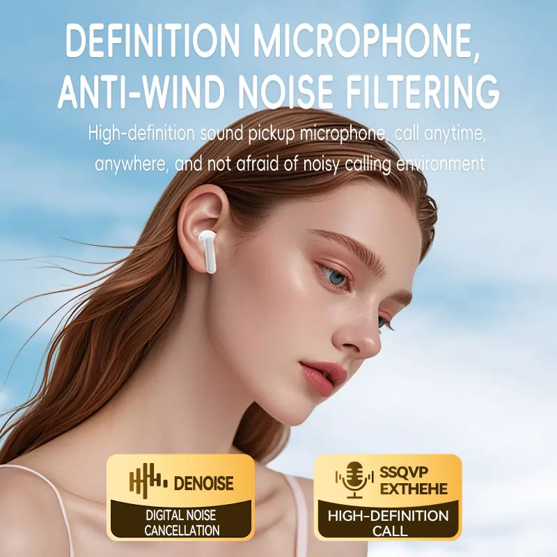 True wireless headphones H19 with high-definition sound quality, digital display, cute and super long battery life headphones.
