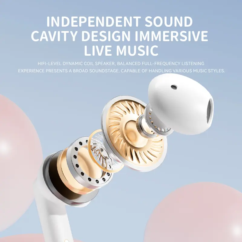 True wireless headphones H19 with high-definition sound quality, digital display, cute and super long battery life headphones.