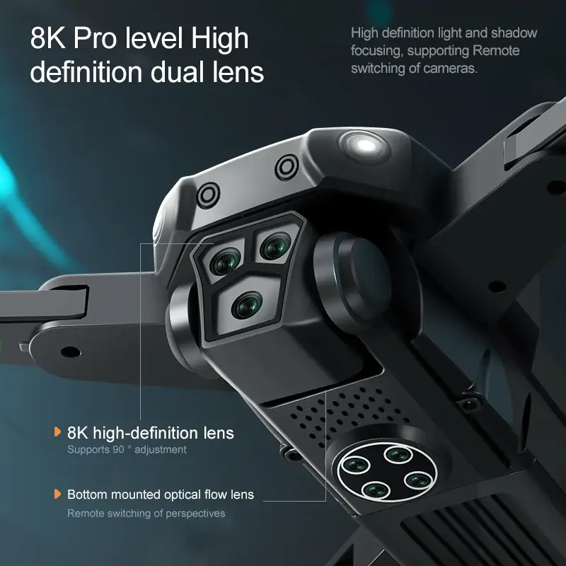 10000m S13 8k Pro Gps 5g High Definition Dual Camera Beauty Photography Obstacle Avoidance Optical Flow Positioning Drone Toy