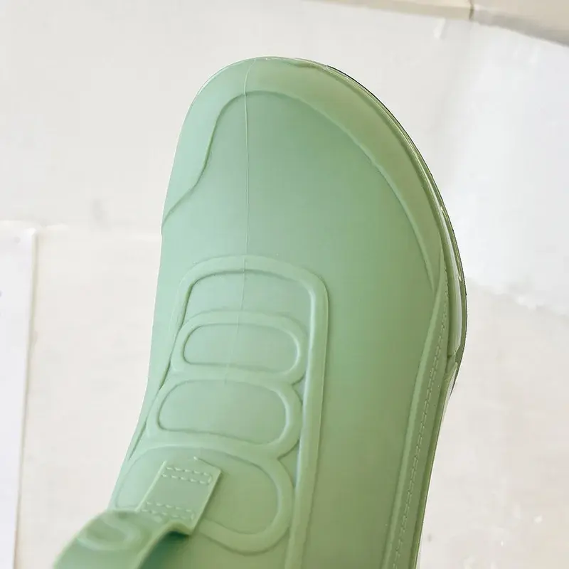 Woman Rain Shoes Waterproof Rubber Boots Ladies Casual Slip-on Flats Rainboots Female Insulated Garden Galoshes Botas De Chuva