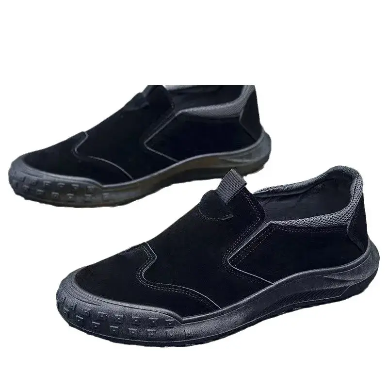 Men's Slip Resistatnt Work Sneaker Casual Loafers Leather Slip-on Walking Shoes for Men  2025