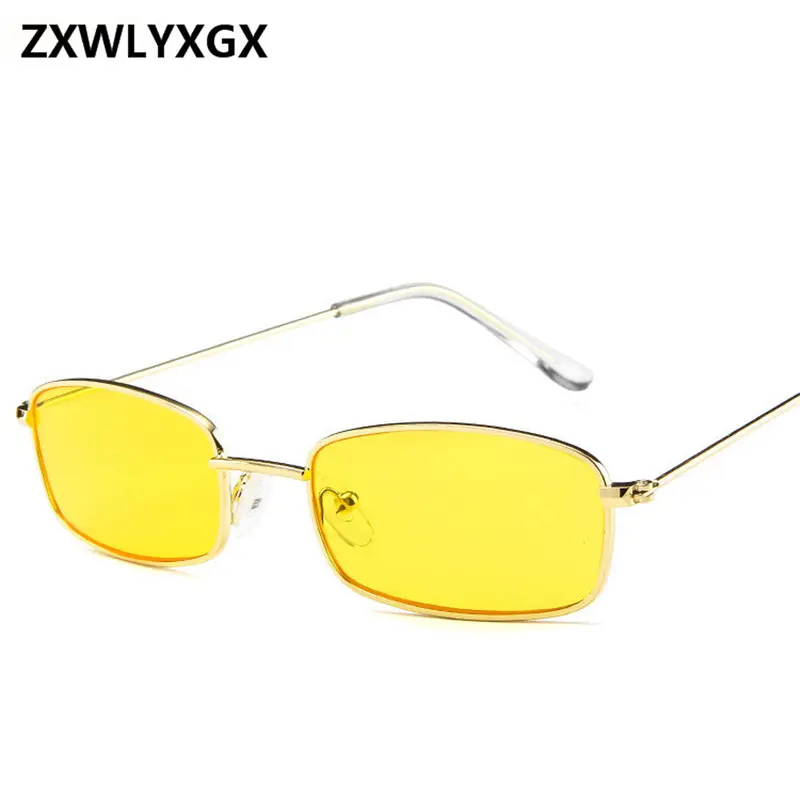 ZXWLYXG 2025 New Small Rectangle Sunglasses Women Retro Brand Designer Red Sun Glasses Men Glasses Female Unisex