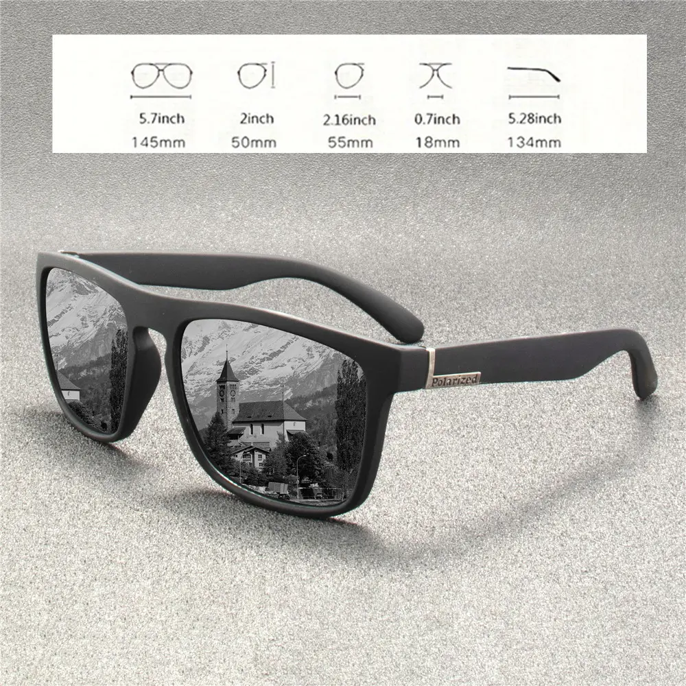2PCS Fashion Sunglasses Men Luxury Brand Designer Vintage Outdoor Driving Sun Glasses Male Goggles Shadow  Oculos