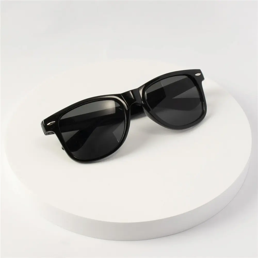 3PCS Classic Black Square Fashion Glasses with Bolt Decoration For Party Photography Wedding Birthday Graduation Hiking