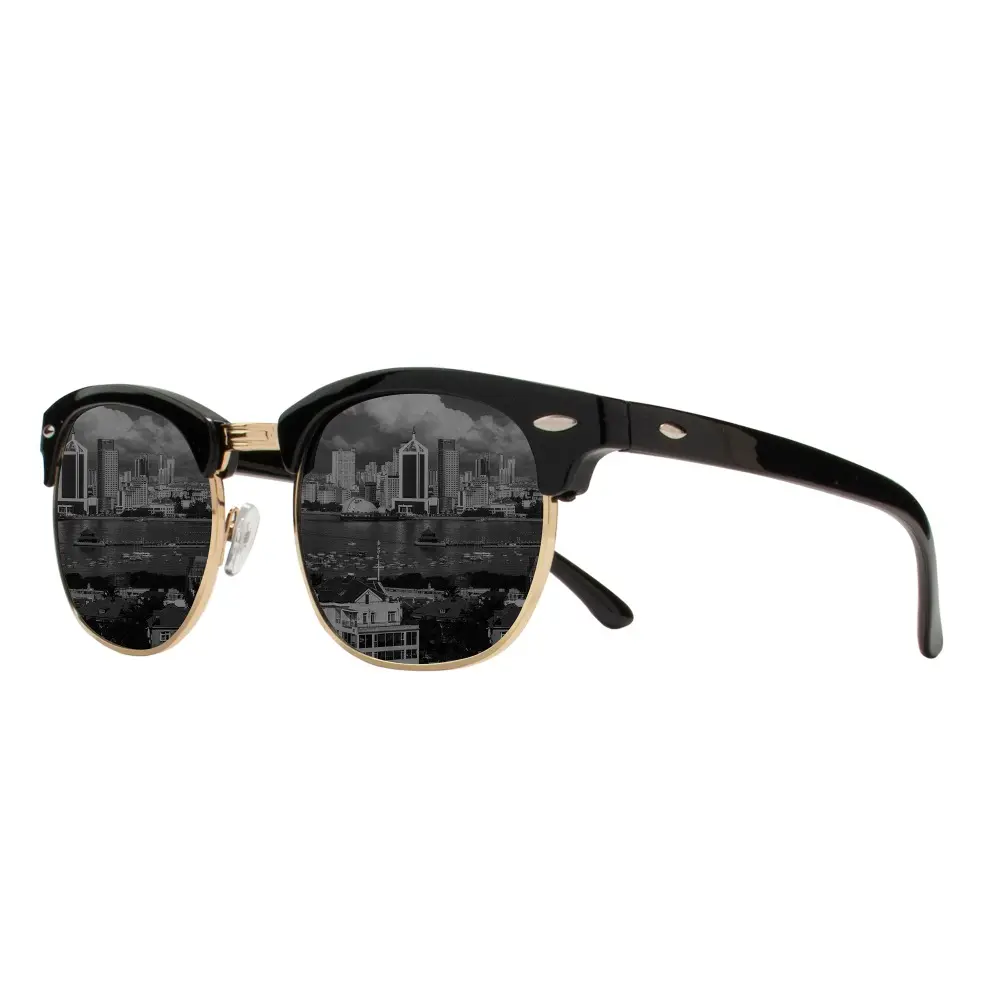 Classic Polarized Brand Designer Sunglasses Men Women Retro  High Quality Sun Glasses Rivet Female Male Fashion Mirror Sunglass