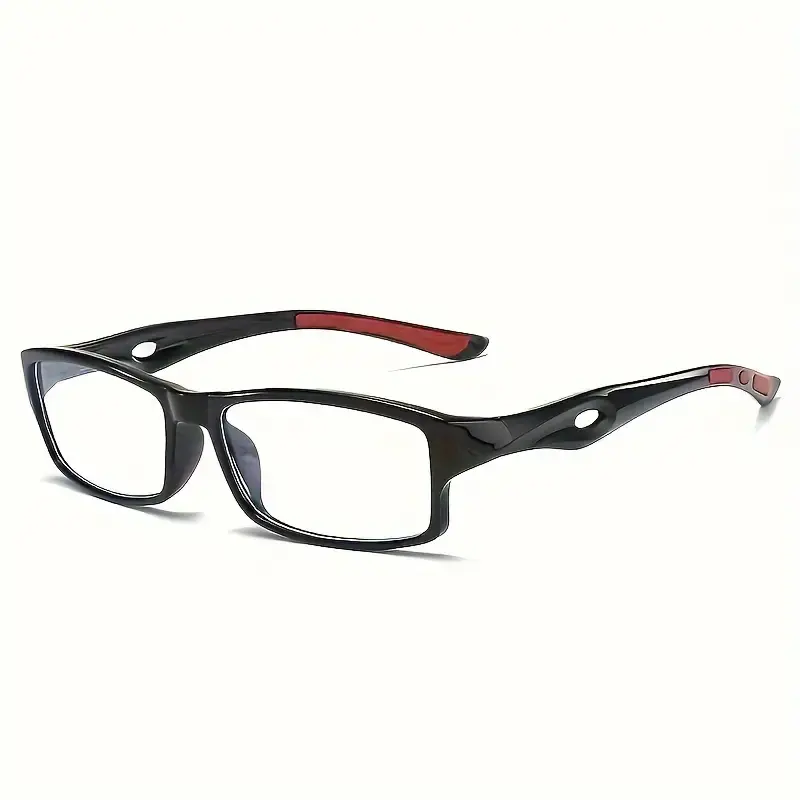 3PCS Sport Style Non-Prescription Reading Glasses Anti-Blue Light Rectangular Full Rim Eyewear, PC Frame Material