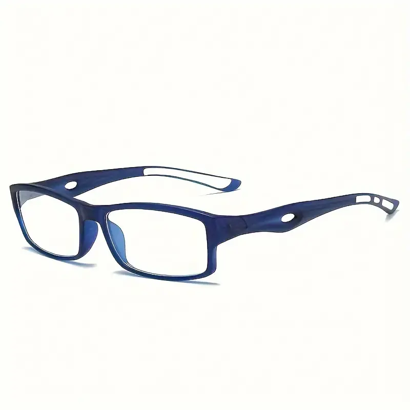 3PCS Sport Style Non-Prescription Reading Glasses Anti-Blue Light Rectangular Full Rim Eyewear, PC Frame Material
