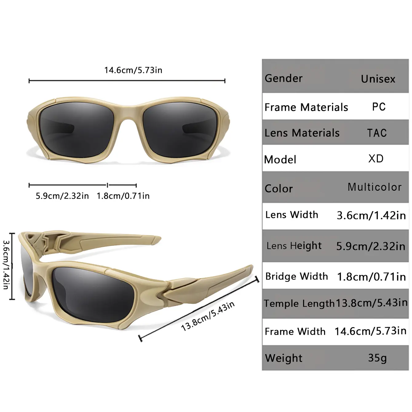 Polarized Fishing Sunglasses for Men Women Classic Camouflage Shades with UV Protection for Outdoor Driving Cycling Hiking
