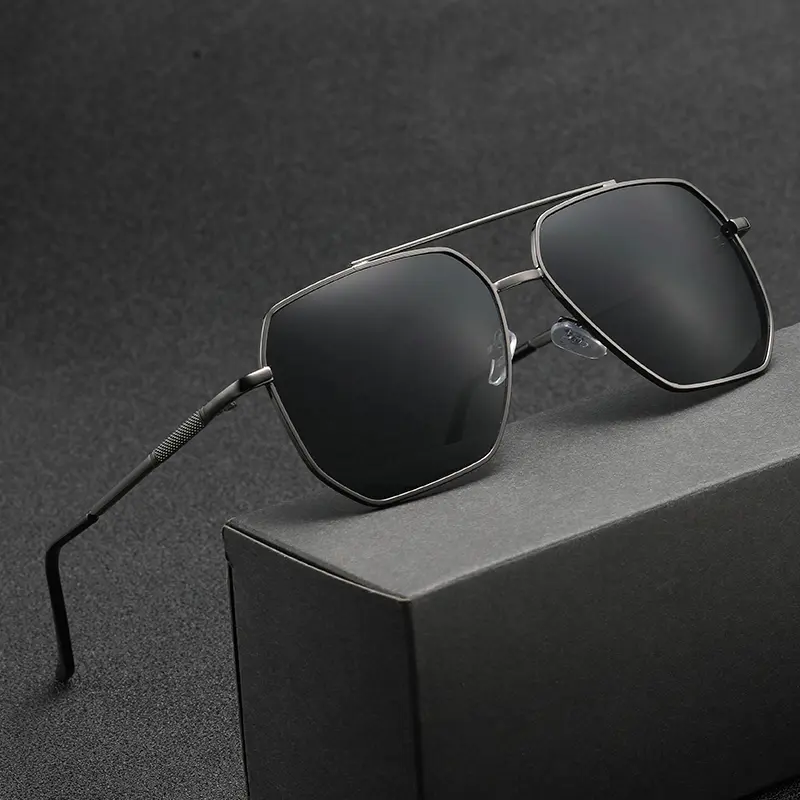 New Fashion Men Sunglasses Pilot Classic Driving Sun Glasses Metal Frame Mirror Leisure Fishing Business Men/women Eyeglassuv400