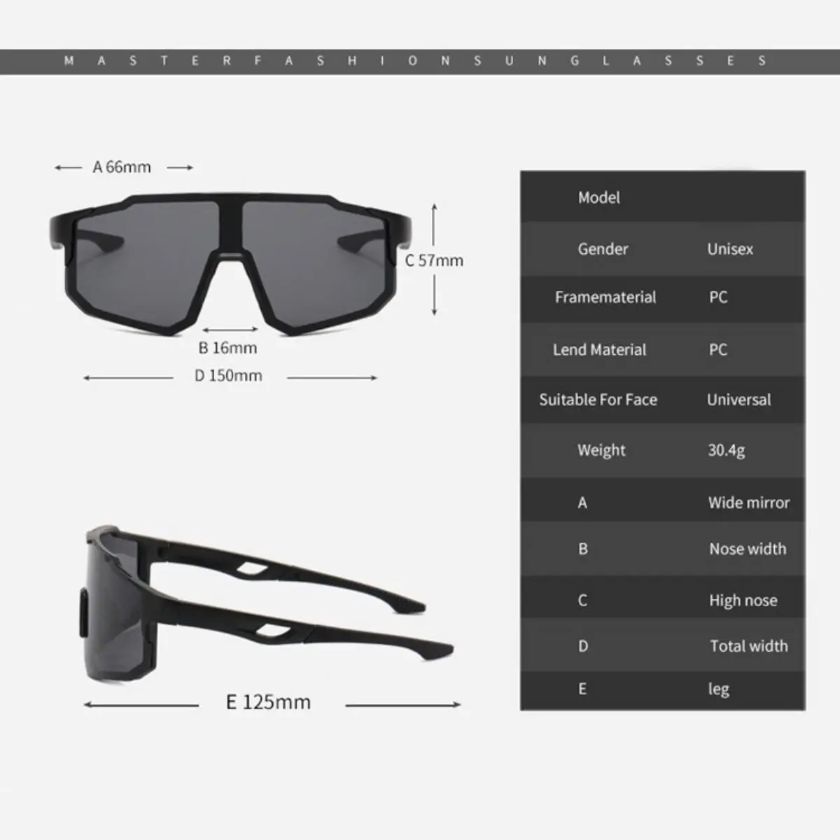 Cycling Sunglasses Large Frame UV400 Shades UV Protection Outdoor Sports Windproof Anti-Ultraviolet Hiking Climbing Goggles